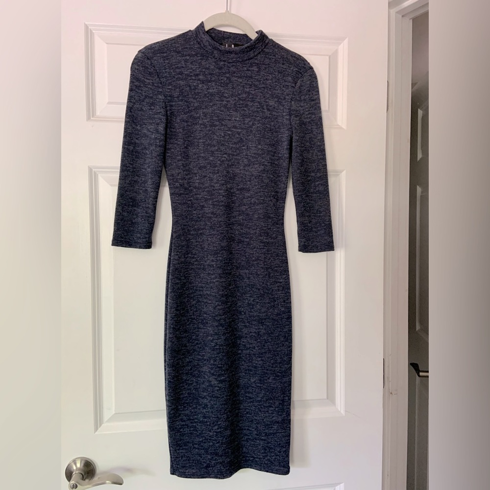 9224 Navy Blue Bodycon Dress